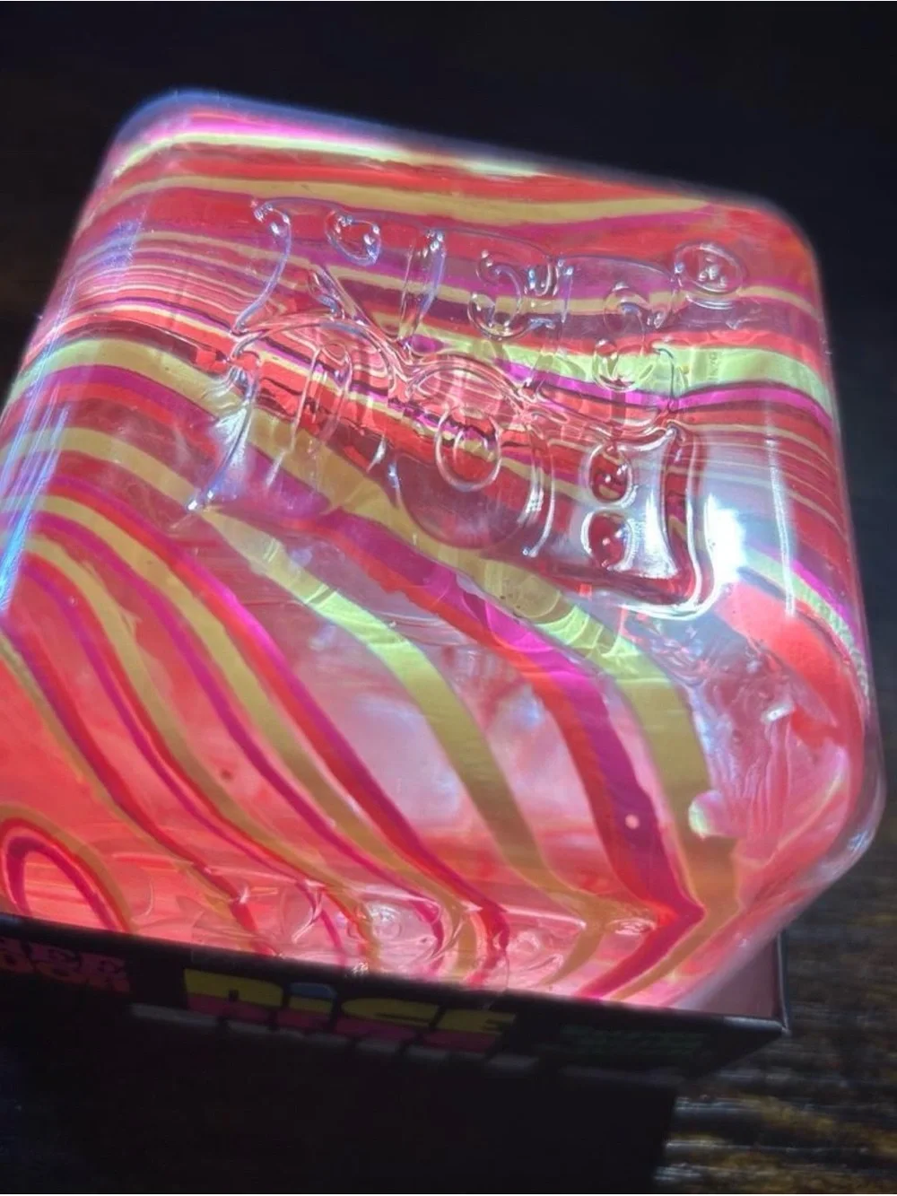 Nice Berg Swirl Squish - Nee Doh Brand Pink & Yellow XL